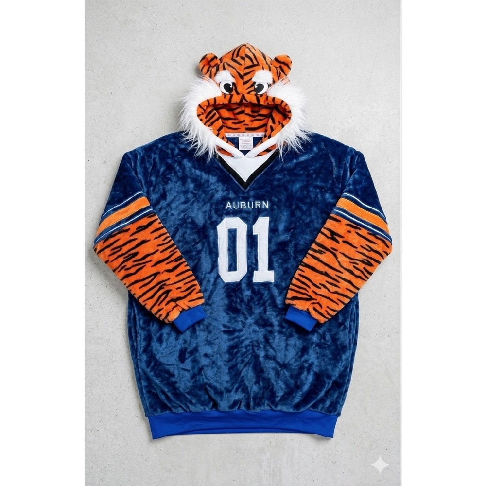 Auburn Tigers Plush Mascot Hoodie Convertible Pillow NCAA Sports Football New
